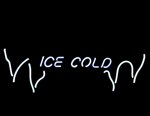 ICE COLD Word Unit with Border Unit for Bud Light Replacement Tube - Neon Sign Part