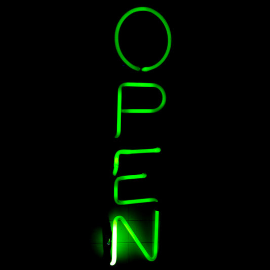OPEN Verticle Single Stroke Word Unit for Mystery Replacement Tube - Neon Sign Part