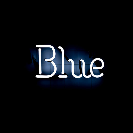 Blue Single Stroke Word Unit for St Pabst Blue Ribbon Shamrock Replacement Tube - Neon Sign Part
