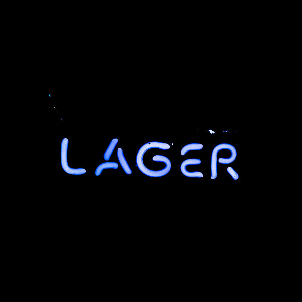 LAGER Single Storke Word Unit for Foster's Lager Alligator Replacement Tube - Neon Sign Part Used