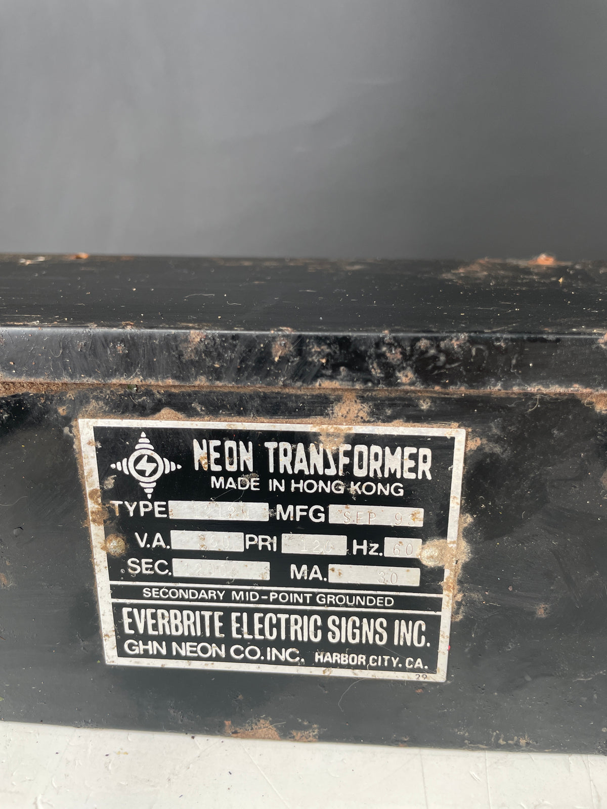 Everbrite Vintage Core & Coil Neon Sign Replacement Transformer – 12Kv