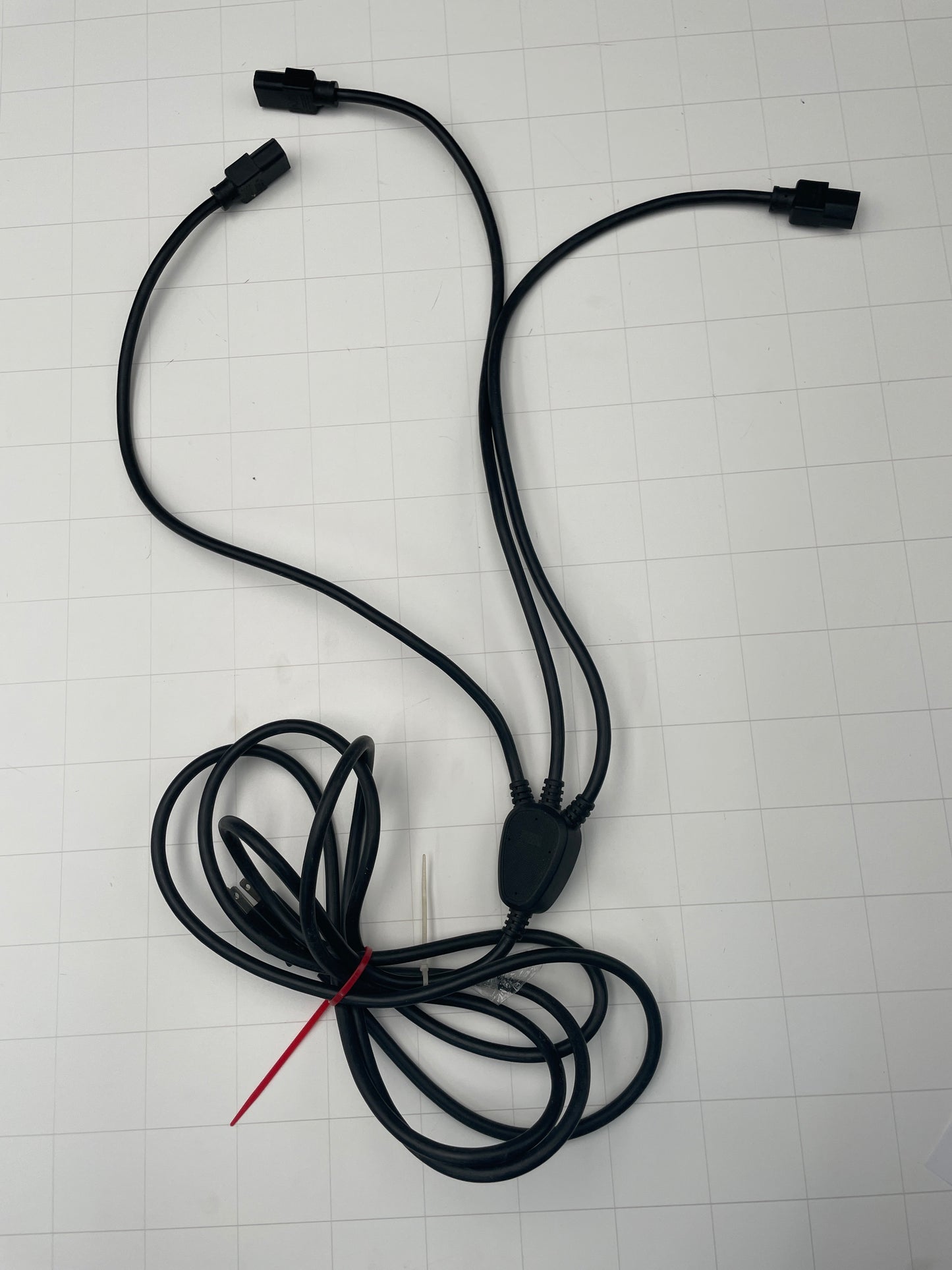 12 Ft Split Neon Sign Power Cord – Triple IEC Y-Style Replacement Cable