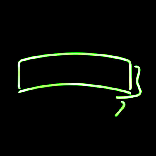 Green Ribbon Border unit for Mystery / Unknown Replacement Tube - Neon Sign Part