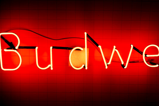 Budwe with vertical electrodes Single Stroke Word unit for Budweiser Replacement Tube - Neon Sign Part