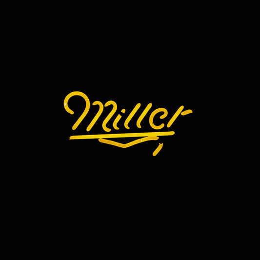 Miller with Emphasis Single Stroke Script Word Unit for Miller Lite Replacement Tube - Neon Sign Part