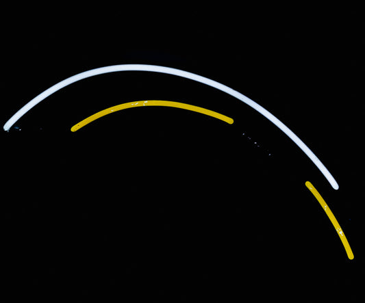 Yellow White Large Border for Miller Lite Replacement Tube - Neon Sign Part