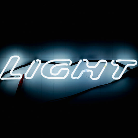 LIGHT Slanted Double Stroke Script Word Unit for Unknown Replacement Tube - Neon Sign Part