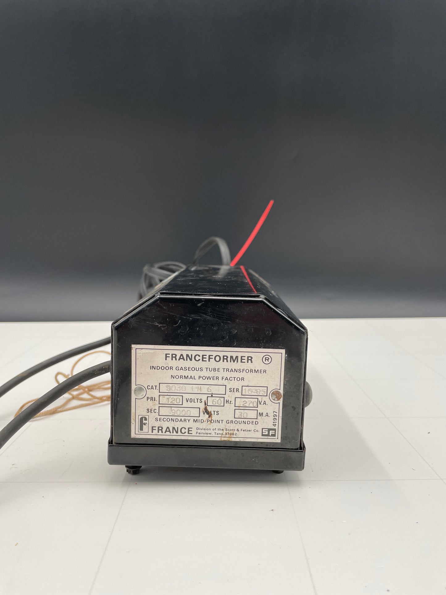 Franceformer Vintage Core & Coil with Anheuser Housing Neon Sign Replacement Transformer – 9Kv