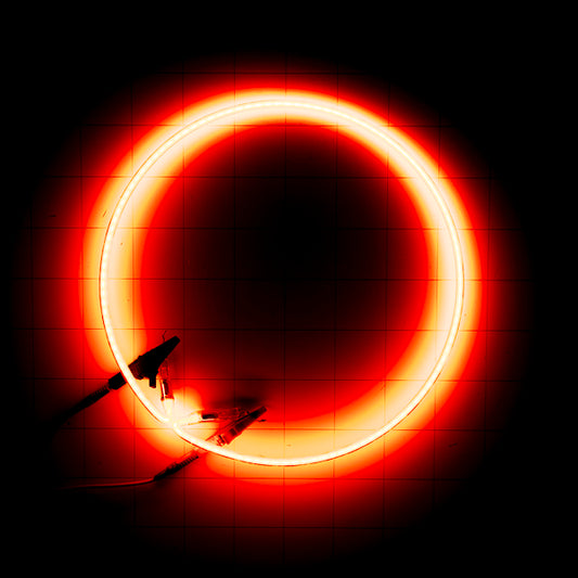 Unkown / Mystery 14” Red Circle Border unit Replacement Tube - Neon Sign Part
