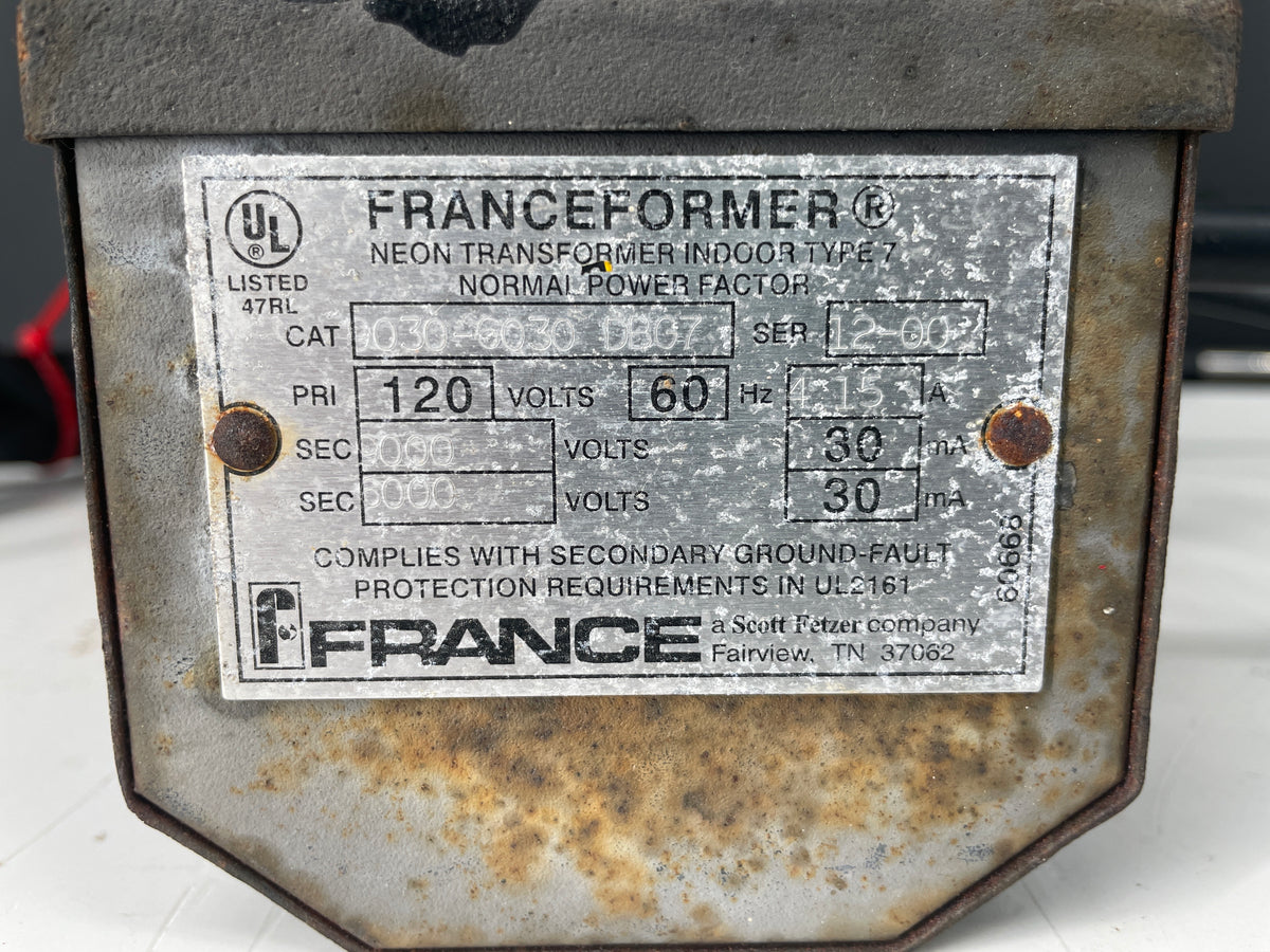 Franceformer Vintage Core & Coil Neon Sign Replacement Transformer Dual 15Kv – 6Kv & 9Kv