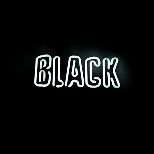 BLACK Double Stroke Word unit for Budweiser Black Crown Replacement Tube - Neon Sign Part