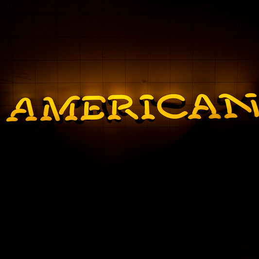AMERICAN Single Stroke Word unit for Wild Turkey American Honey Replacement Tube - Neon Sign Part
