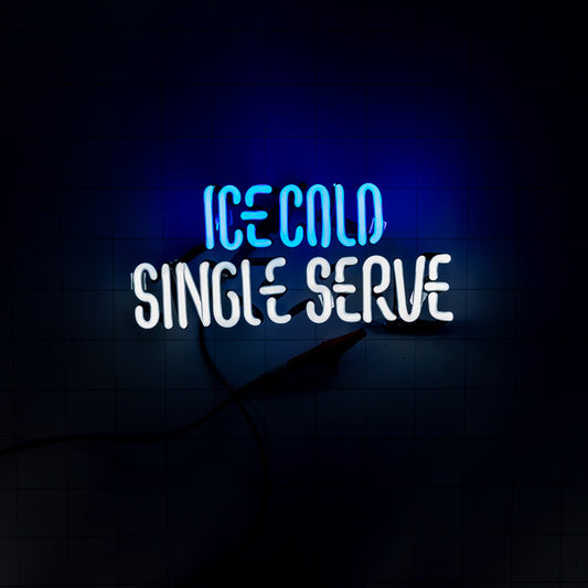 ICE COLD SINGLE SERVE Single Stoke Word unit for various brands Replacement Tube - Neon Sign Part