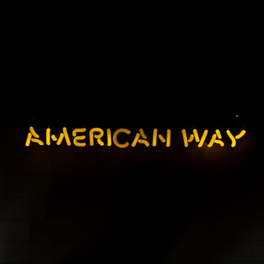 AMERICAN WAY Single Stoke Word unit for Miller Made the American Way Replacement Tube - Neon Sign Part