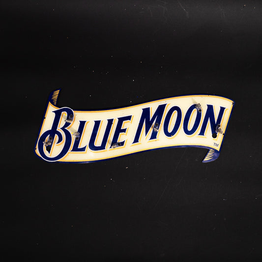 Blue Moon Neon Sign Plastic Replacement Panel