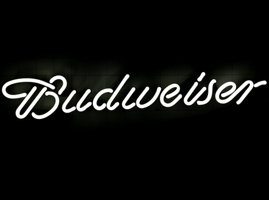 Budweiser Single Stroke Script White Word unit Replacement Tube - Neon Sign Part