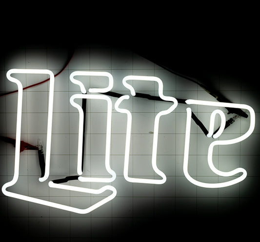 Lite Single Stoke Word unit for Large Miller Lite Replacement Tube - Neon Sign Part