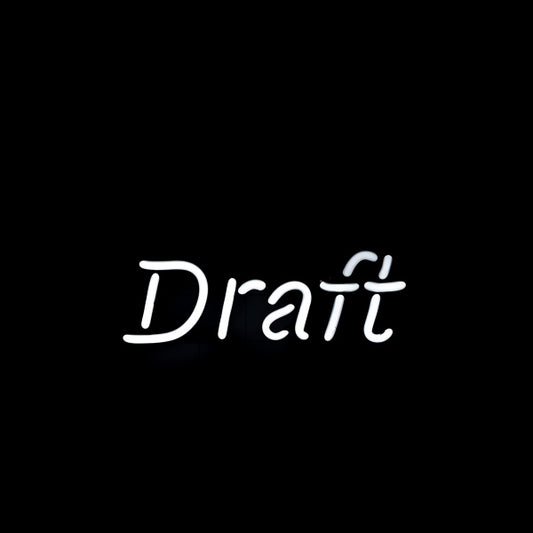 Draft Single Stroke Word unit Replacement Tube - Neon Sign Part