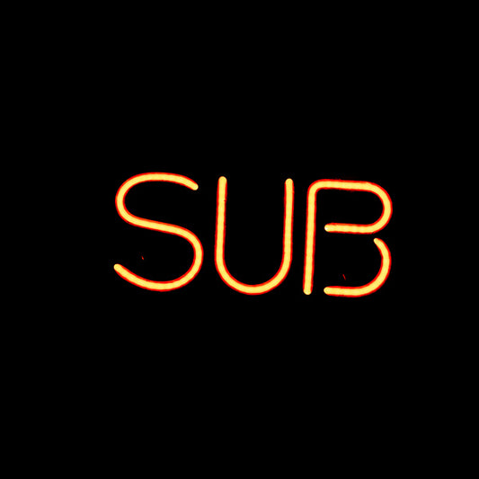 SUB Single Stoke Word unit for Tasty Sub or Unknown / Mystery Replacement Tube - Neon Sign Part