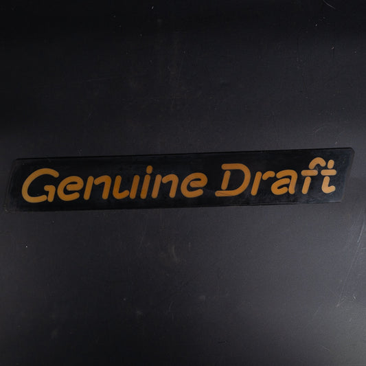 Genuine Draft Neon Sign Plastic Replacement Panel