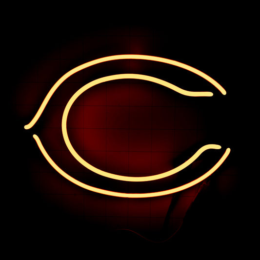 C Double Stroke Word Logo Unit for Chicago Bears Bud Light or Others Replacement Tube - Neon Sign Part