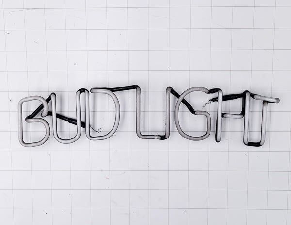 BUD LIGHT Arched Single Stroke Word unit for Bud Light Replacement Tube - Neon Sign Part