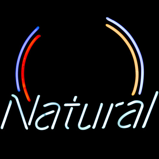 Natural Light Single Stroke Word unit with border Replacement Tube - Neon Sign Part Used