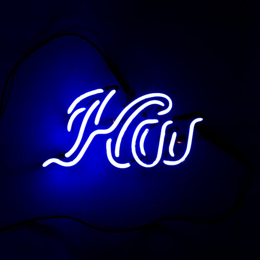 Ha Double Stroke Script Word Unit for Vintage Hamm’s Replacement Tube - Neon Sign Part