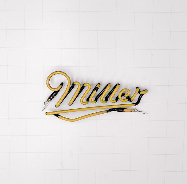 Miller Script Word Unit with Emphasis for Miller Light Replacement Tube - Neon Sign Part