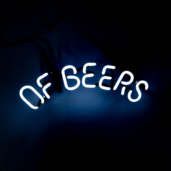 OF BEERS Single Stroke Arched Word Unit for Clydesdale Budweiser King of Beer Served Here Replacement Tube - Neon Sign Part