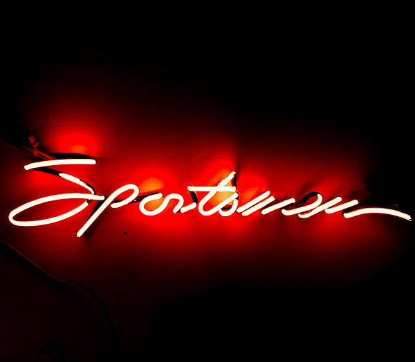 Sportsman Script Word unit for Clean Scope Replacement Tube - Neon Sign Part