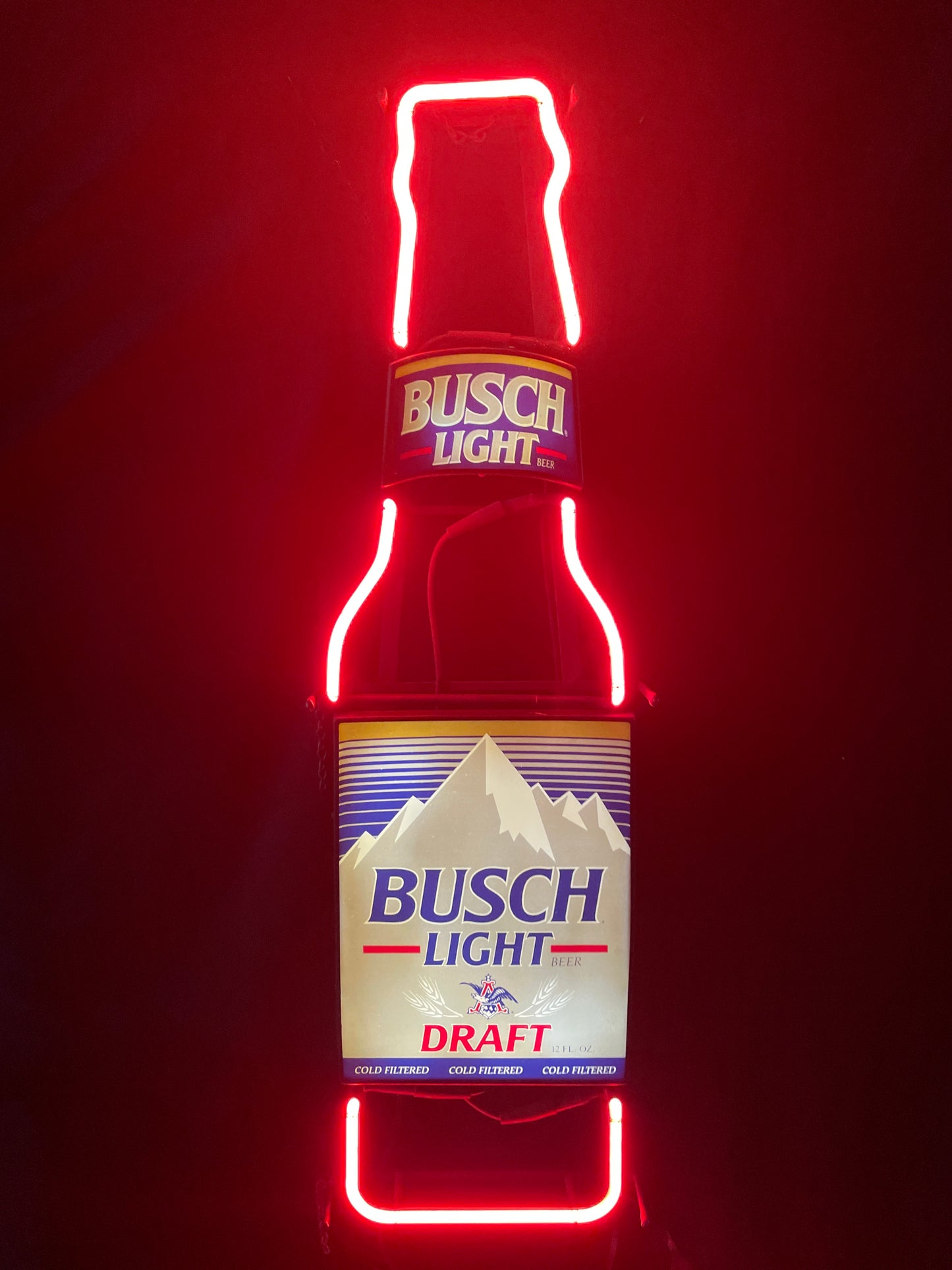 Top Plastic Border for Busch / Bud Light Bottle Neon Sign Plastic Replacement Panel