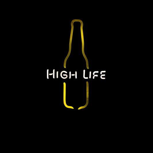 HIGH LIFE Single Stroke Word unit with Bottle for encased Miller High Life Replacement Tube - Neon Sign Part