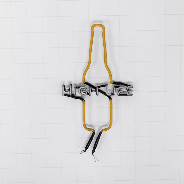 HIGH LIFE Single Stroke Word unit with Bottle for encased Miller High Life Replacement Tube - Neon Sign Part