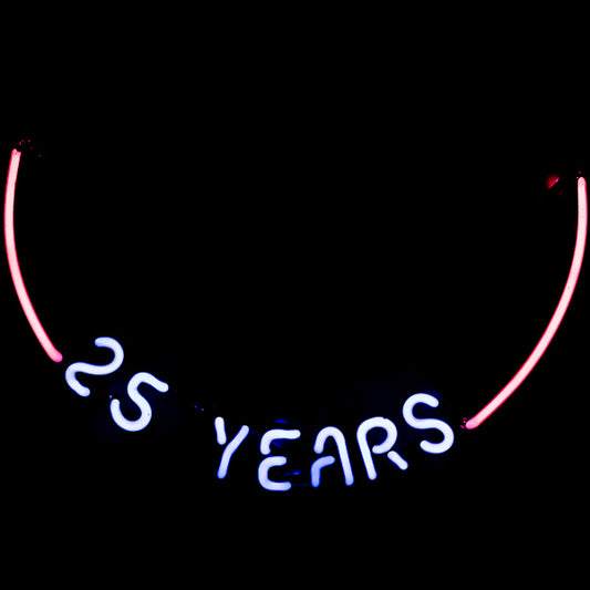 25 YEARS Single Stroke Word unit with Border Replacement Tube - Neon Sign Part