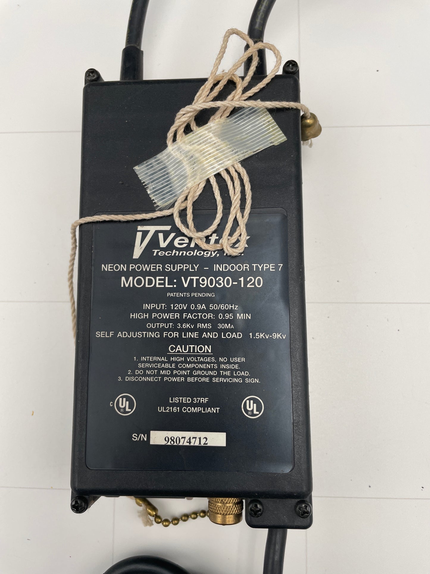 Ventex Electronic Neon Sign Replacement Transformer – 3.6Kv