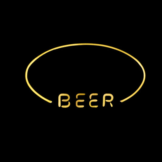 BEER Single Stroke Word unit With Oval Border unit for Coors Replacement Tube - Neon Sign Part