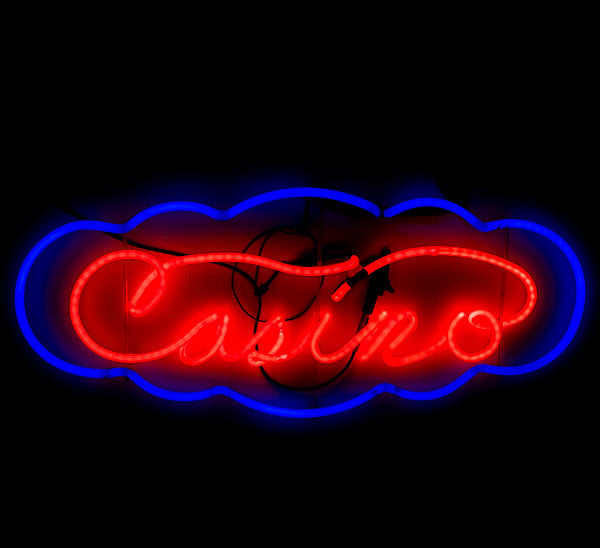 Casino Script Word unit with Border Replacement Tube - Neon Sign Part