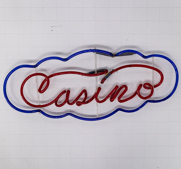 Casino Script Word unit with Border Replacement Tube - Neon Sign Part