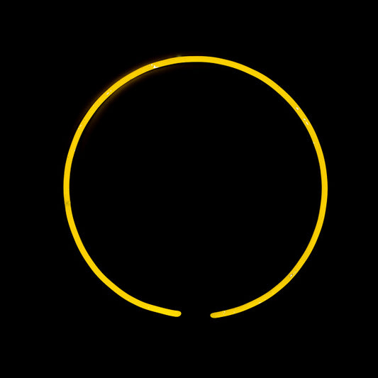 Yellow 18” Circle Border Replacement Tube - Neon Sign Part