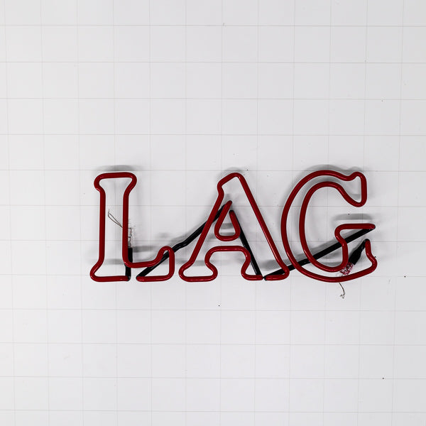LAG Red Double Stroke Word unit for Yuengling Traditional Lager Replacement Tube - Neon Sign Part