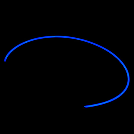 Unknown / Mystery Blue Border Partial Circle unit Replacement Tube - Neon Sign Part