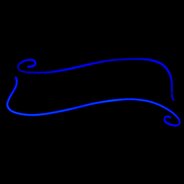 Unknown / Mystery Blue Banner / Scroll Border unit Replacement Tube - Neon Sign Part