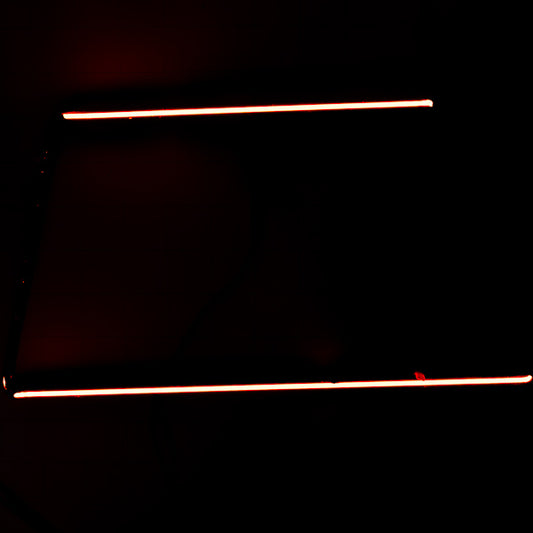 Unknown / Mystery Partial Rectangle Red Border Replacement Tube - Neon Sign Part