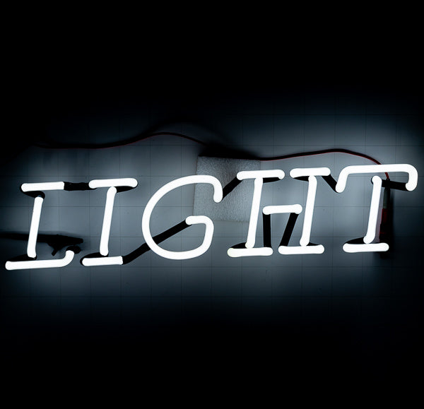 LIGHT Single Stroke Word unit with Vertical Electrodes & Serif Font Replacement Tube - Neon Sign Part