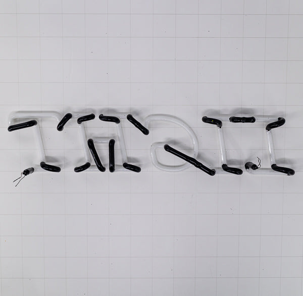 LIGHT Single Stroke Word unit with Vertical Electrodes & Serif Font Replacement Tube - Neon Sign Part