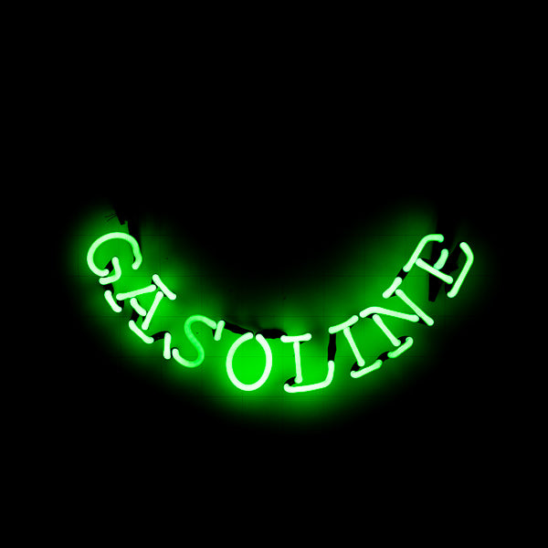 GASOLINE Arched Single Stroke Word unit with Serif Font Replacement Tube - Neon Sign Part