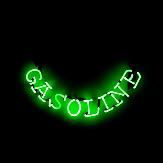 GASOLINE Arched Single Stroke Word unit with Serif Font Replacement Tube - Neon Sign Part