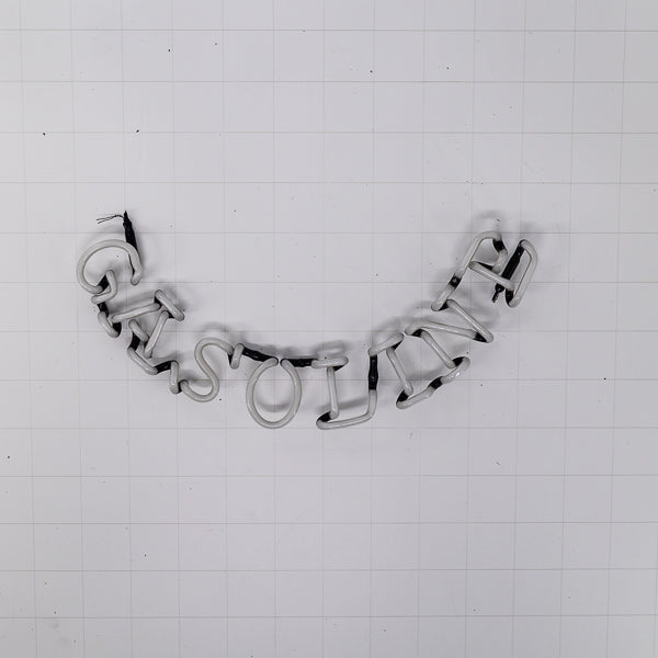 GASOLINE Arched Single Stroke Word unit with Serif Font Replacement Tube - Neon Sign Part