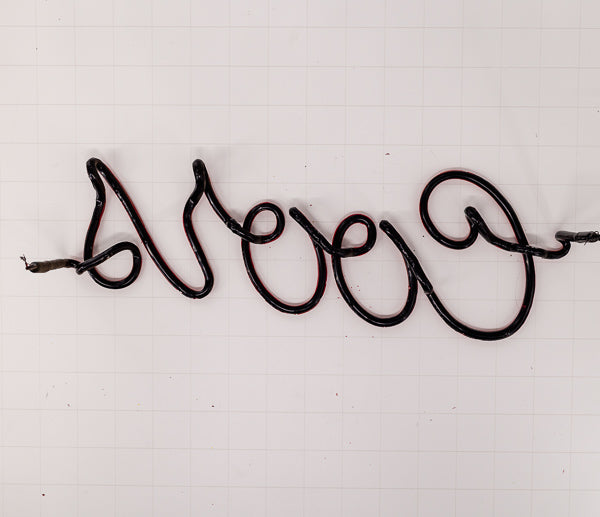 Coors Red Script Word unit with Vertical Electrodes Replacement Tube - Neon Sign Part